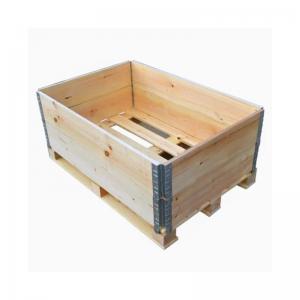 China 4 Way Pallet Wooden Crate Box Warehouse Storage Hinge Wooden Enclosure Box on sale