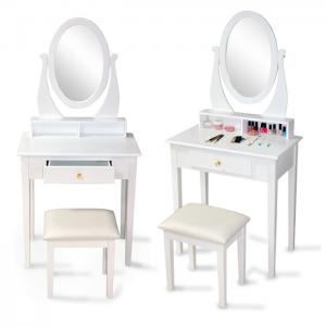 China ISTA Test MDF NC Painting Solid Wood Dressing Table With Mirror factory