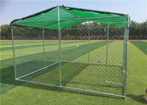 China Large Dog Kennels For Outside / Large Dog Enclosures Outdoor With Roof Tube factory