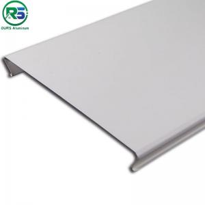 China SGS Tested Windproof Aluminium Strip Ceiling Beveled Edge Aluminum Linear Suspended Ceiling Panel factory
