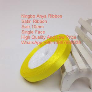China Hot Sales Wholesale Polyester Satin Ribbon,solid colour,single face,double face,100% polyester,ribbon factory