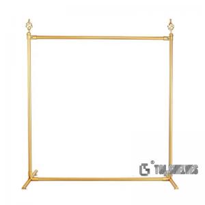 China Modern Design Clothes Store Rack Gold Color 120×40×145cm Size factory