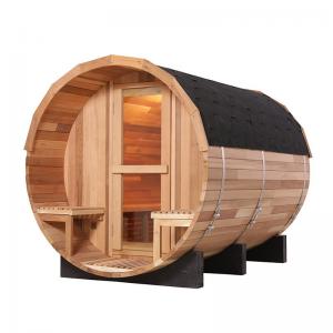 China Red Cedar Wood Traditional Sauna Room Far infrared Barrel Steam Room factory