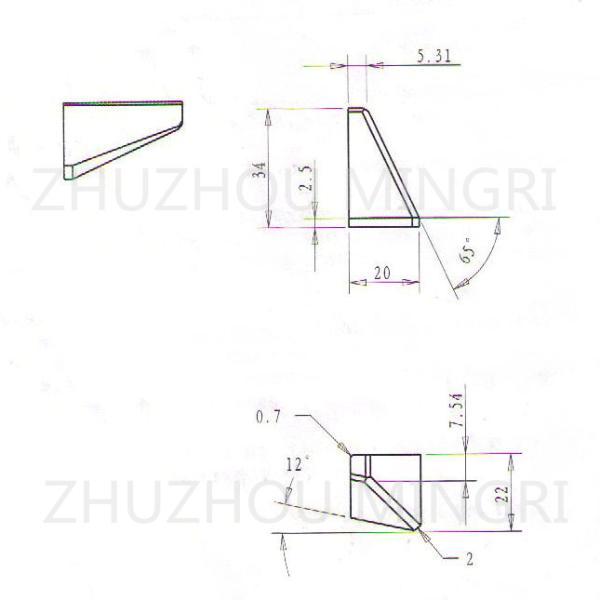 Tungsten Cemented Carbide Shield Cutter For Insert / Tunneling Boring Machine
