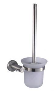 China Toilet Brush holder 83007-Polished color&Brushed color &Round &Stainless steel 304&frosted glass on sale