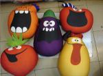 vegetable style cushion,beads cushion,polythene ball filling cushion,funny play