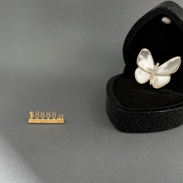 3D Metal price cube tag for jewellery Retail Price Display Tags