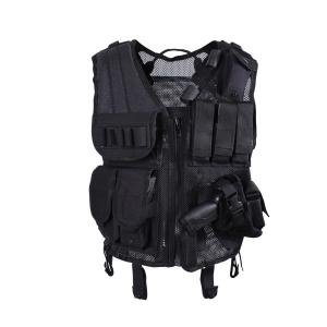 China Zipper Adjustable Quick Draw Tactical Vest 1.5KG 100% Polyester Outdoor Tactical Gear factory