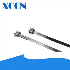 China Outdoor Exterior Toothed Buckle Stainless Steel Cable Ties Lightweight factory
