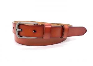 China 130cm Cow Hide Leather Belt For Women With Alloy Pin Buckle factory
