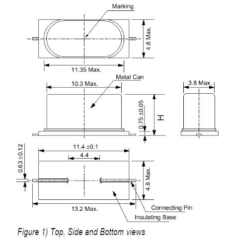 25.0000MHZ 18PF SMD Passive Electronic Components 30ppm Surface Mount Crystal