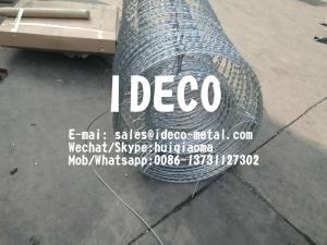China Double Coil Concertina Razor Wires, Galvanized Steel Double Barbed Tape Concertinas factory