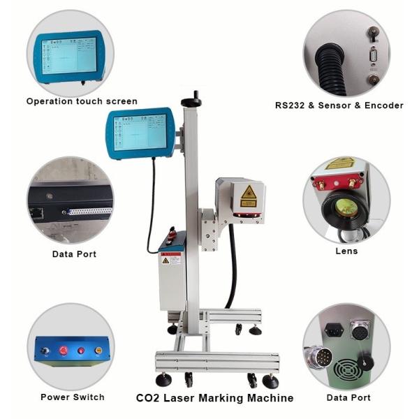 Leadjet 30W CO2 Laser Marking Machine , Batch Coding Machine For PET Bottles