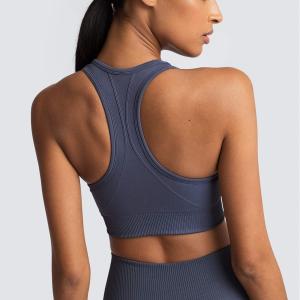 China Breathable yoga vest without steel ring running underwear, seamless back sexy, close-fitting plus-size sports bra factory