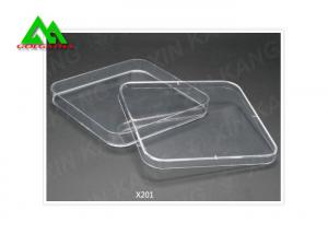 China Sterile Square / Round Disposable Petri Dish With Lid Plastic Medical Grade on sale