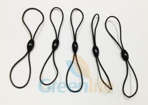 China Black Spring Elastic Ball Loops , Olive Shape Bead Ball Bungee Cords Customized on sale