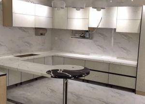 China White Quartz Kitchen Worktops , Quartz Stone Countertops Customized Size factory