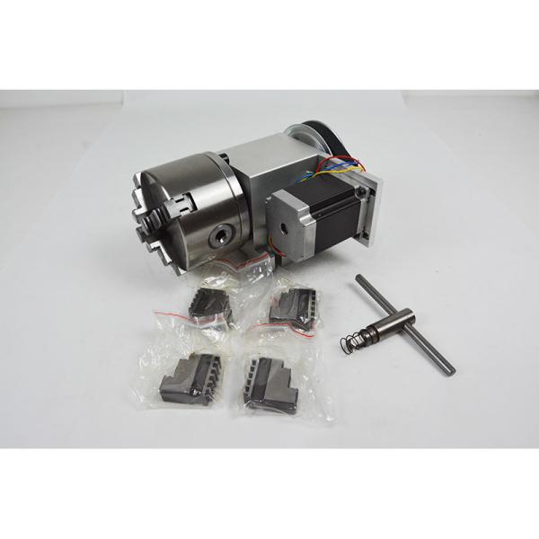 CNC 4th Axis K11 3 4 Jaw Chuck Index Dividing Head 100mm With Tailstock Lathe