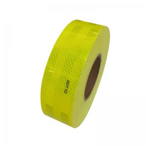 China Waterproof Fluorescent Yellow Green DOT Tape for Heavy Duty Vehicles factory