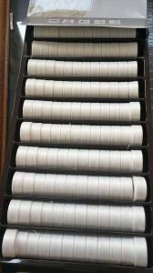 China 75D / 2 128 White Coreless Pre Wound Bobbin Thread For Embroidery Machine 1.6L factory