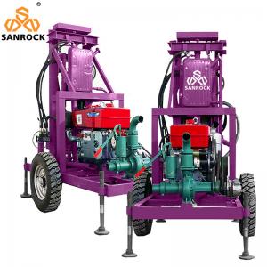China Small Trailer Mounted Water Well Drilling Rig Portable Hydraulic Water Well Drilling Machine on sale