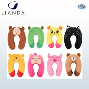 China Durable Travel Neck Support Travel Pillow For Airplane , Animal Printing Customized factory