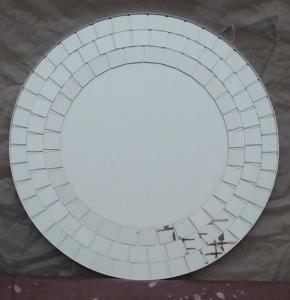 China Decorative Mirror Small Squares lovella 65cm diameter beveled edge Glass wall Mirrors factory
