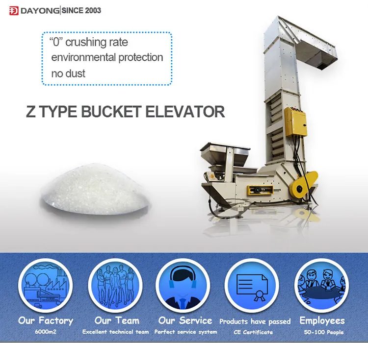 OEM Customized C Z Type Modular Bucket Elevator Food Grade Conveyor PP Bucket Hopper Granules Potato Chips Multimouth Output