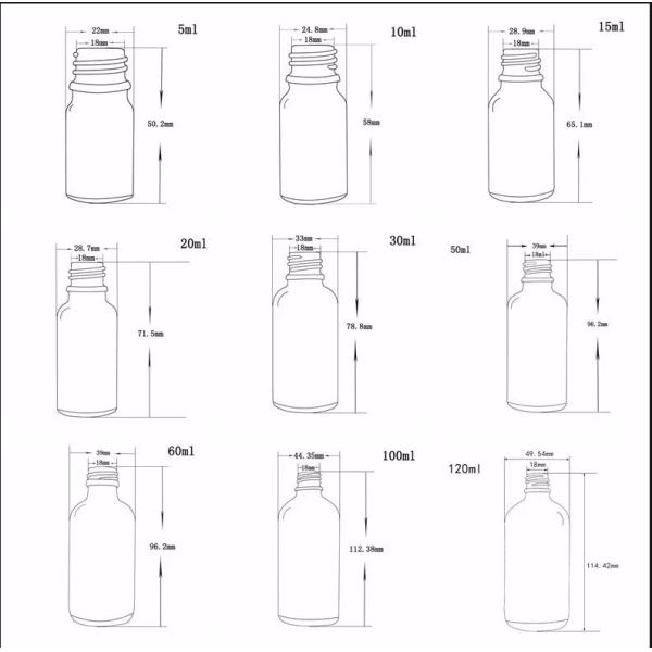 Luxury Bamboo Lid Dark Glass Dropper Bottles With Black Matte Glass Material