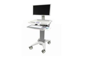 China Adjustable Height Stand Up Desk Hospital Mobile Workstation Cart With Monitor Mount (ALS-WT02) factory