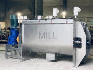 China Stainless Steel Commercial Powder Mixer Double Horizontal Ribbon Blender Medicine Processing factory