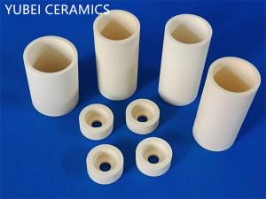 China 1600℃ Refractory Ceramic Tubes Yellow 99% Alumina Ceramic Sleeves factory