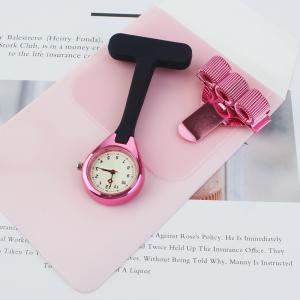 China Silicone Nurse Watch Fob Pocket Quartz Doctor Clock Medical with Pencil Case and Pen Holder Suit Nursing Accessories Gif factory