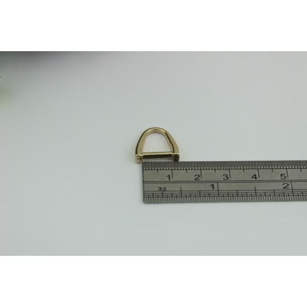 Best fashion gun metal color zinc alloy d ring,11mm metal bag d ring