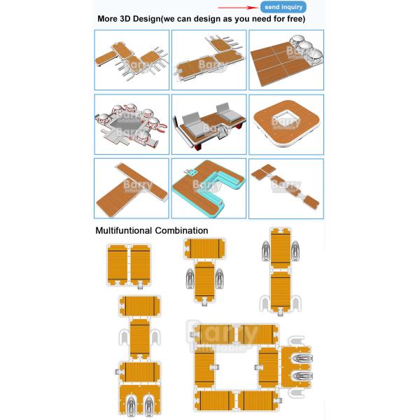 Customizable Inflatable Floating Dock PVC EVA Water Platform