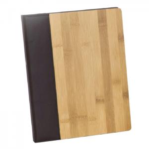 China Customized A4 Leather Hotel Guest Room Folders PU And Wood factory