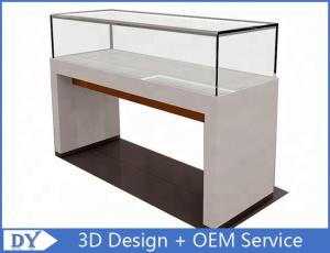 China 1200X550X950MM Wooden Glass Jewelry Counter Display Cases With Locks factory