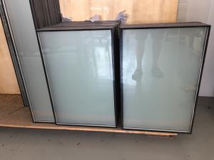 China Double Pane 5mm 5A Acid Etched Insulated Glass Door Panels One Side Replacement factory