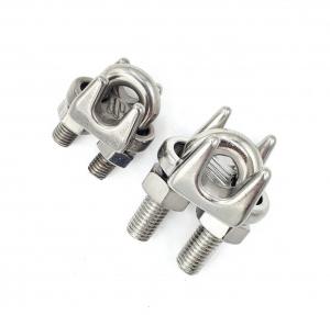 China DIN 741 Drop Forged Stainless Steel Wire Rope Clamp For Cable End Connections factory