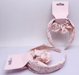 China Pink Printing Fabric Hair Bands Scrunchie Lightweight Durable factory