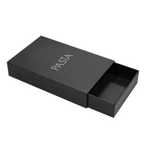 China Tableware High End Black Texture Luxury Box with Custom Logo and Silver Foil Stamping factory