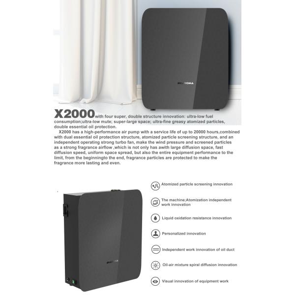 X2000 Commercial Scent Diffuser Machine HVAC Wall Mounted Aroma Diffuser FCC