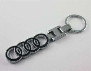 China Metal Audi car brand logo key tag for men key chain, Audi car logo keychain, zinc alloy, on sale