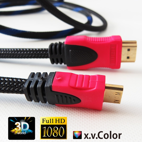 Certificated cable/cabo/cavo,kable Mini HDMI to HDMI with braid support HDMI 1.4 Version