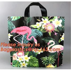 China Stylish, concise plastik shopping shopping bags with logos and soft loop handle plastic bag,Stamp Printed Ameritote Plas factory