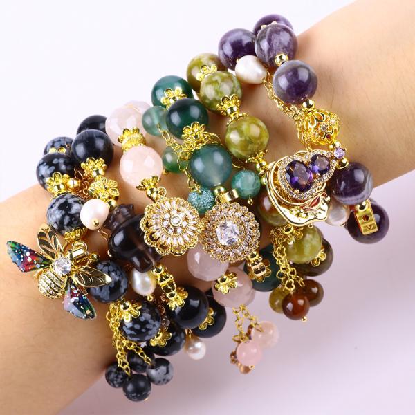 8mm Dark Violet Jade Gemstone Beads Healing Crystal Stone Beads For Jewelry Making