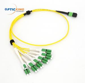 China OPTICKING MPO/MTP To LC Breakout Cable SM MM Fiber Type on sale