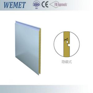 China 500-1000mm rock wool/glass wool sandwich panel curtain wall effect factory