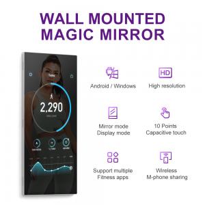 China 65'' Hanging LCD Wall 1080P Smart Exercise Mirror Full Body Dressing Glass on sale