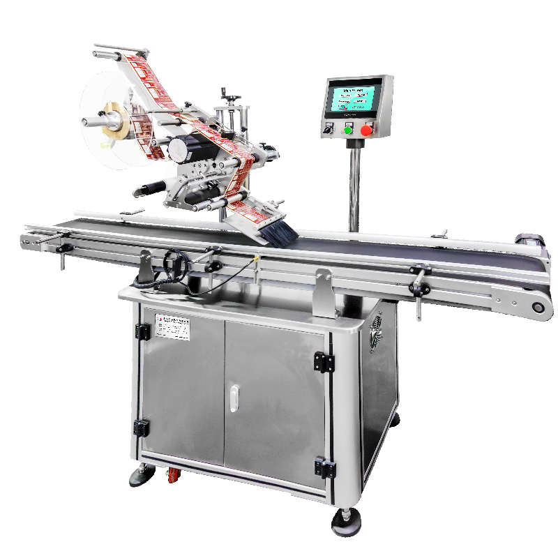 High Speed Automatic Flat Label Applicator Labeling Machine For Square Bottles 110V